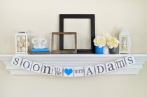 wedding photo - Bridal Shower Decorations Bridal Shower Banners Soon To Be Mrs. Banner Bachelorette CUSTOMIZE YOUR NAME, Blue Bridal Shower - New