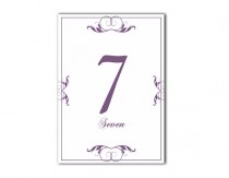 wedding photo -  Printable Table Numbers DIY Instant Download Elegant Wedding Table Numbers Purple Eggplant Table Numbers Printable Table Cards (Set 1-20)