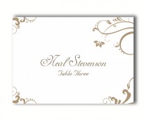 wedding photo -  Place Cards Wedding Place Card Template DIY Editable Printable Place Cards Elegant Place Cards Gold Place Card Tented Place Card