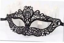 wedding photo - Black, White Floral Lace Mask for Wedding, Masquerade, Venetian Carnival, Lace Mask, Phantom Mask, Wedding Masquerade Mask, Halloween Mask