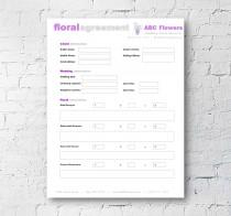 wedding photo - Floral Shop Bridal Agreement Contract Template 