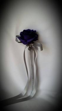 wedding photo - Purple, Bridesmaid bouquet, Wand, Wand bouquet