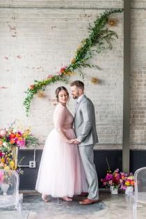 wedding photo - Bright And Modern Vow Renewal