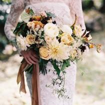 wedding photo - Organic Outdoor Fall Wedding In The Mountains - Once Wed