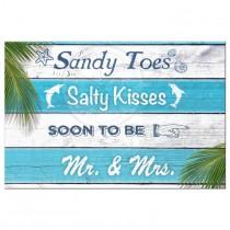 wedding photo - Save The Date - Turquoise Beach Sandy Toes Salty Kisses