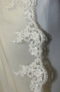 wedding photo - Lace veil - Cathedral veil - bridal veil - wedding veil - white veil - Ivory Veil - - Wedding Accessories - Bridal Accessories