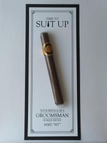 wedding photo - Groomsman Card, Cigar Card, Suit Up, Will You Be My Groomsman Your Service Is Requested Best Man, Ring Bearer, Usher Way to Ask Wedding