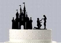 wedding photo - Proposing at the Castle Wedding Cake Topper