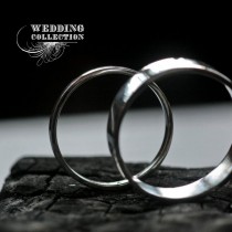 wedding photo - Recycled Platinum Wedding Bands Simple and Polished