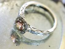 wedding photo - Art Deco Engagement Ring - Center Stone Customizable