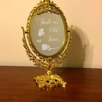 wedding photo - Tale as old as time/Disney mirror sign/Beauty and the Beast welcome mirror sign