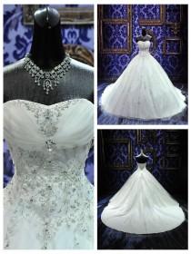wedding photo -  Hand Crafted Embroidery Soft Sweetheart Beaded Ball Gown Wedding Dress