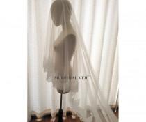 wedding photo - Custom Bridal Veil, Vintage Inspired, Chantilly Lace Veil, Mantilla Style or with Blusher. Waltz, Floor, Chapel, Cathedral Bridal Veil