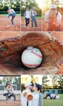 wedding photo - Baseball Engagement Shoot
