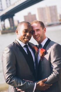 wedding photo - These dapper guys had a super chic New York City elopement