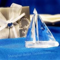 wedding photo - un cadeau d'anniversaire SJ021 Crystal Effect Sailboat Favor
