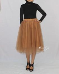 wedding photo -  Claire Soft Gold Bronze Tulle Skirt - C'est Ça New York
