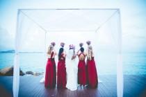 wedding photo - Bellport Crimson - Silky Satin Jersey~ No Train- Octopus Convertible Infinity Wrap Dress