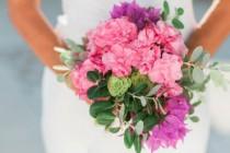 wedding photo - Modern Breezy Blue, Pink And White Grecian Wedding Shoot - Weddingomania