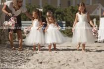 wedding photo - Flower Girl Dress Drop Waist