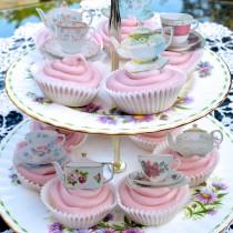 wedding photo - Edible Teapots Teacup x 360 Wafers Rice Paper Wedding Cupcake Decorations Afternoon Tea Party Decor Alice in Wonderland Cake Toppers Cookies