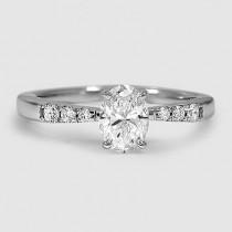 wedding photo - 18K White Gold Dolce Diamond Ring