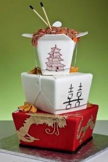 wedding photo - Modern Chinese Wedding Cake Designs