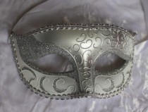 wedding photo - Silver Venetian male Mask Masquerade for wedding, dancing, parties, home decor F-02SW SKU: 6F22