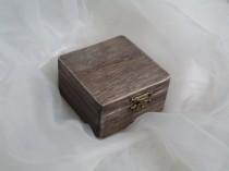 wedding photo - Ring Bearer Box, Rustic Wedding Box Under 20, Vintage Jewelry Box, Country Wedding, Old Driftwood Box