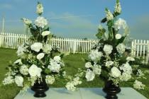 wedding photo - Bridal Wedding Church Altar Silk Flowers