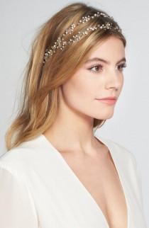 wedding photo - Brides & Hairpins 'Gia' Double Banded Halo Headpiece