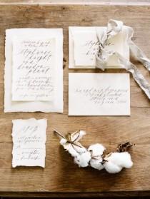 wedding photo - Flowing Calligraphy Wedding Stationery