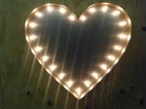 wedding photo - FREE SHIPPING Industrial Style Heart Marquee
