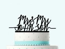wedding photo - Traditional Last Name Wedding Cake Toppers with Date, Personalized Wedding Cake Topper, Custom Mr and Mrs Wedding Cake Toppers