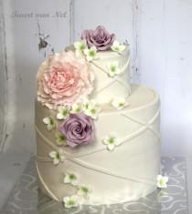 wedding photo - Peony Wedding Cake