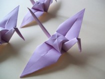 wedding photo -  Origami Paper Wedding Crane Light Purple,Set of 100 Wedding Crane,Origami Crane,Light Purple Crane, Wedding Decoration Crane,Origami wedding