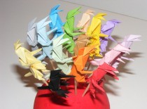 wedding photo -  Origami cupcake topper, dino cupcake topper, dinosaur party cupcake topper, jurassic park cupcake topper, origami dinos, origami dinosaur