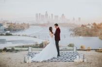 wedding photo - Los Angeles Skyline Elopement: Ella + Morgan
