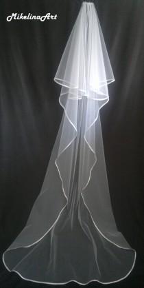 wedding photo - Cathedral Veil,Two Layers, White
