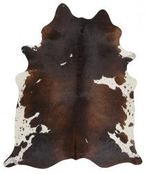 wedding photo -  Chocolate Brown and White Cowhide Rug | Chocolate Rustic Cowhides