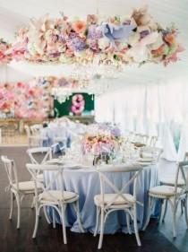 wedding photo - 20 Flower Chandeliers That Take Your Decor To New Heights