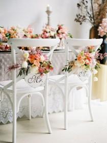 wedding photo - Spring Wedding Chair Decor