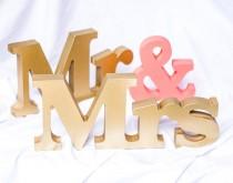 wedding photo - Wedding Signs Mr and Mrs Signs Mr and Mrs Letters for Sweetheart Table Decor Mr and Mrs Letters, Mr & Mrs Wedding Sign Set (Item - MTR100)
