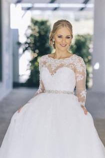 wedding photo - Long Sleeved Bridal Gown