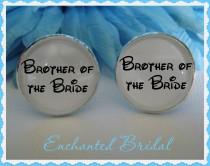 wedding photo - Disney Inspired Brother of the Bride Cufflinks Wedding Accessory Bridal for Him