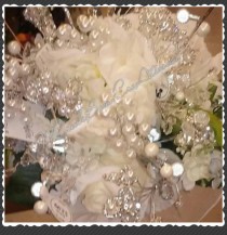 wedding photo - Bridal Bouquet Ivory Pearls & Rhinestones
