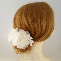 wedding photo - Pure Silk Bridal Headpiece, Flower Wedding Headpiece, Bridal Flower Comb, Bridal Comb, Bridal Head Piece, Bridal Hair Accessory, Flower