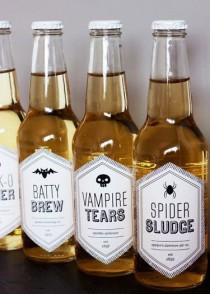 wedding photo - Hello, Halloween Printable Beverage Labels