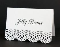 wedding photo - Food Labels - Food Place Cards - White Catering Food Signs - Wedding Candy Buffet Tent Cards - Custom Printed Bridal Shower - Dessert Table