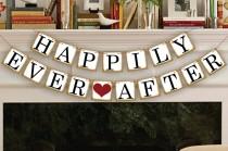 wedding photo - Happily Ever After Banner - Wedding Banners - Wedding Photo Prop - Wedding Sign - Reception Garland